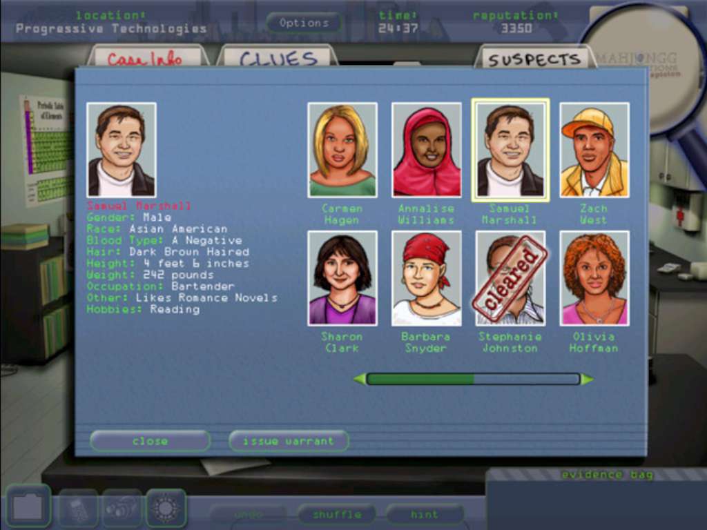 Mahjongg Investigations: Under Suspicion Steam CD Key