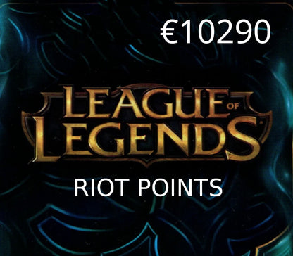 League of Legends 10290 RP Prepaid Card EU