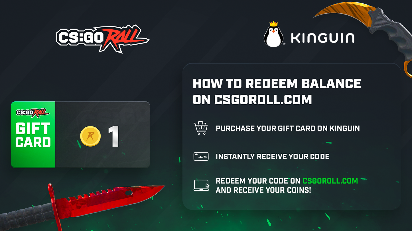 CSGORoll 1 Coin Gift Card