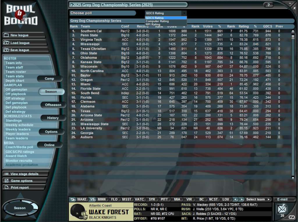 Bowl Bound College Football Steam CD Key