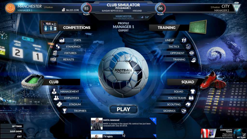 Football Club Simulator - FCS #20 Steam CD Key