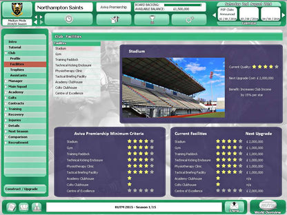Rugby Union Team Manager 2015 PC Steam CD Key