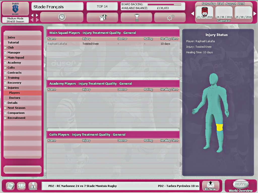 Rugby Union Team Manager 2015 PC Steam CD Key