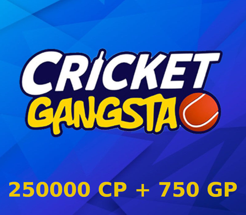 Cricket Gangsta Coin Pack 250000 + 750 Gem Pack IN