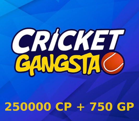 Cricket Gangsta Coin Pack 250000 + 750 Gem Pack IN