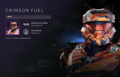 Halo Infinite - Pass Tense Crimson Fuel Visor DLC XBOX One / Xbox Series X|S / Windows 10 CD Key