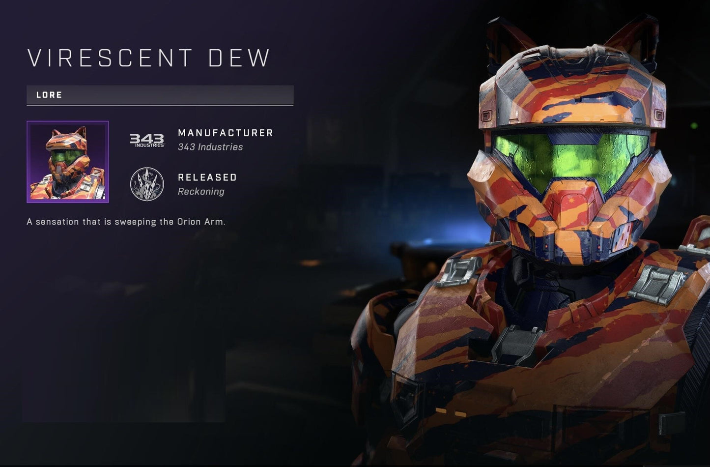 Halo Infinite - Pass Tense Virescent Dew Visor DLC XBOX One / Xbox Series X|S / Windows 10 CD Key