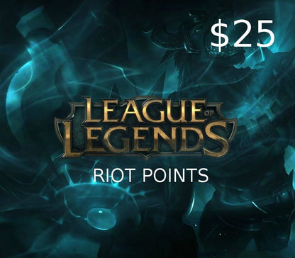 League of Legends 25 USD Prepaid RP Card LAS/LAN Server