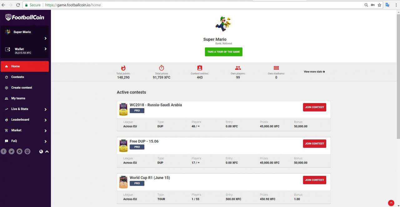 FootballCoin 1000 XFC Voucher