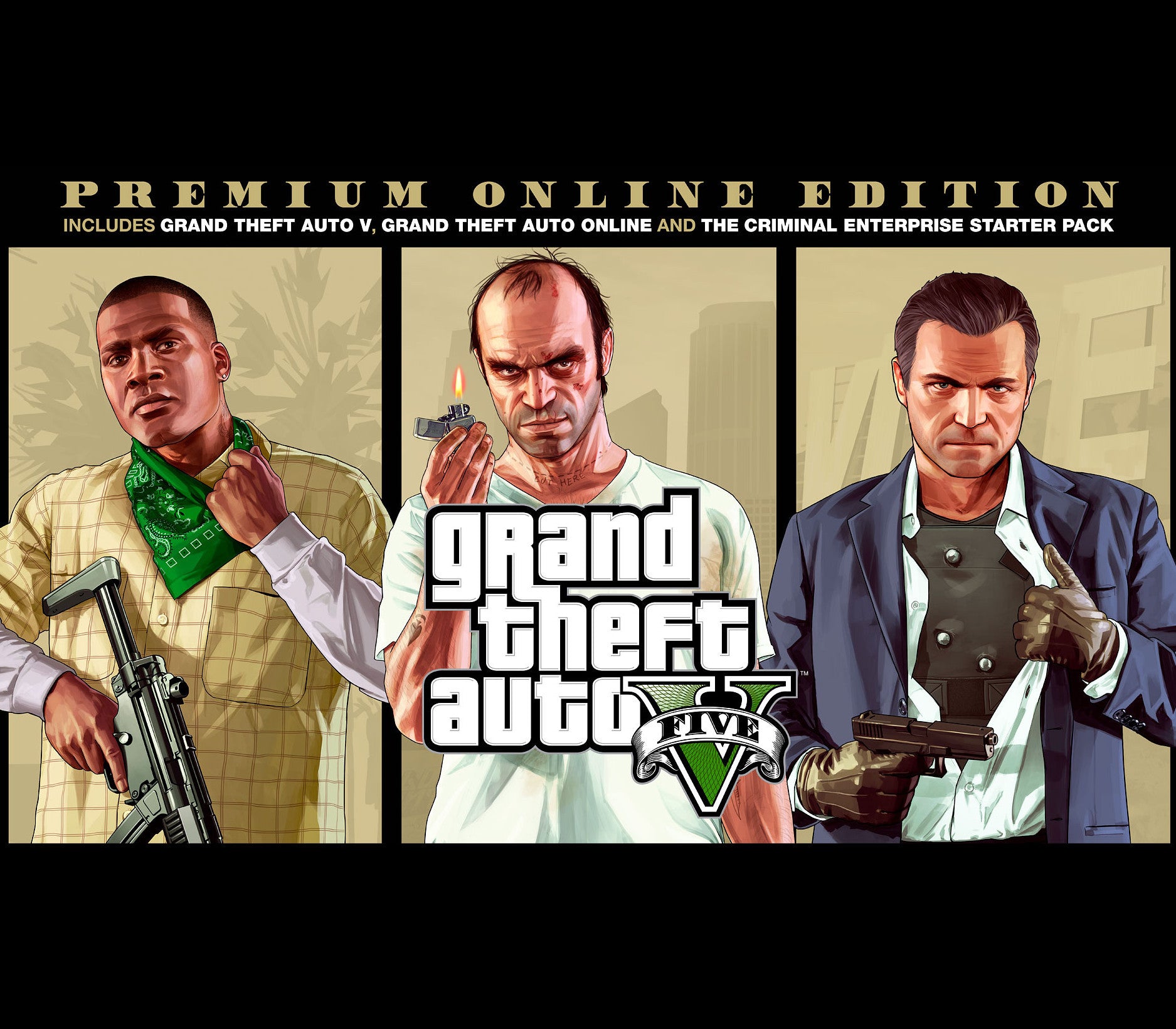 Grand Theft Auto V: Premium Online Edition & Whale Shark Card Bundle EU XBOX One / Xbox Series X|S CD Key