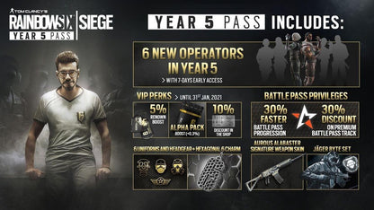 Tom Clancy's Rainbow Six Siege - Year 5 Season Pass DLC XBOX One CD Key