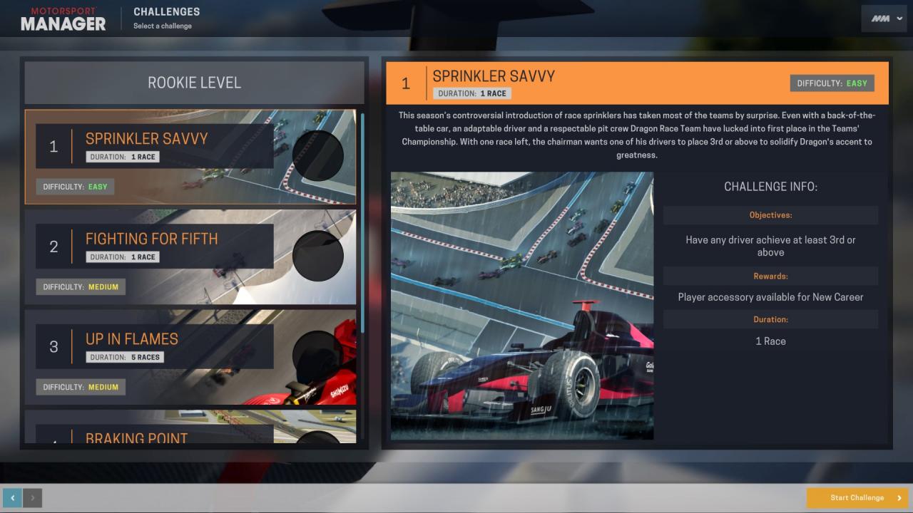 Motorsport Manager - Challenge Pack DLC Steam CD Key