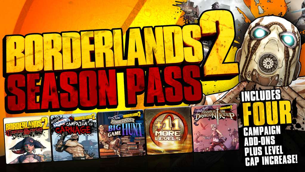 Borderlands 2 - Season Pass DLC PC Steam CD Key